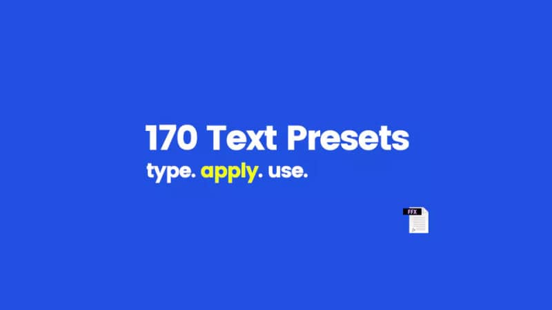 AE预设 170个可爱弹跳文字动画AE预设下载 170 Text Presets