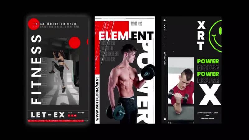 AE模板 创意健身减肥课程宣传短视频ae模板下载
