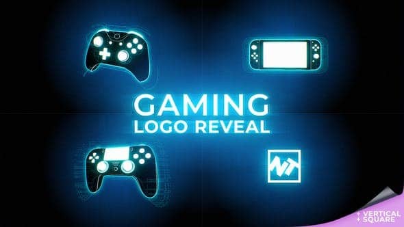 AE模板 游戏宣传评测解读视频AE片头模板 Gaming Logo Reveal