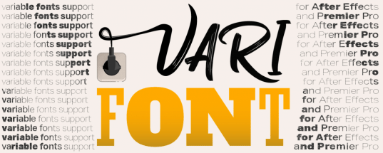 文字粗细调节字体变换控制工具AE插件 VariFont v2.0.1 Win/Mac