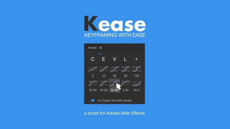 AE关键帧缓入缓出曲线调节控制工具AE脚本 Kease v1.0.10