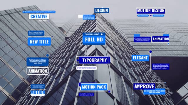 AE字幕模板,蓝色创意企业宣传视频字幕介绍模板素材-AE模板网