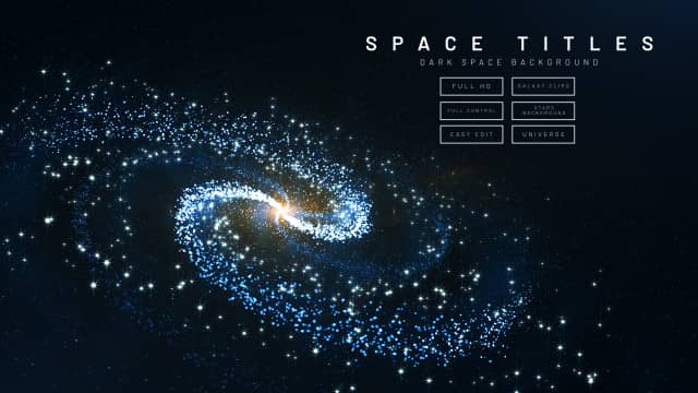 AE模板|震撼大气宇宙银河系粒子星云视频模板 Space Titles