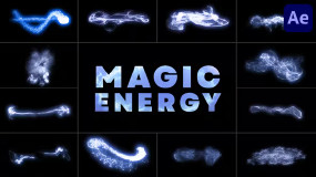 AE素材|蓝色魔法能量特效视频素材